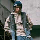 Saint Michael Hoodie Hand Painted Graffiti Vintage Distressed Destroyed Fleece Hooded