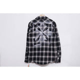 Autumn and Winter Arrow Plaid Shirt Men's Fashion Casual Tshirt Owt jacket