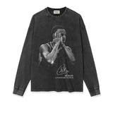 Stephen Curry Shirt Stephen Curry Printed Distressed Long Sleeve T-shirt Vintage