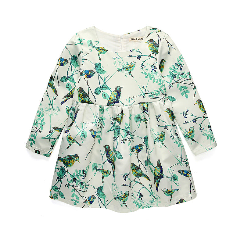 Girl Dress Autumn Frozen Printed Dress