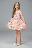 Girl Dress Spring/Summer Wide Hem Printed Princess Dress