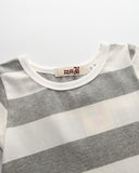 Girl Dress Cute Short Sleeve Striped Pink Dress