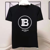 T Shirt Balmain Spring and Summer Print round Neck T-shirt Casual Bottoming Shirt