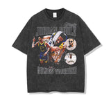 Jordan Poole Shirt Jordan Poole Basketball Star Print Short Sleeve Hip Hop Distressed round Neck