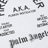 Palm Angels Hoodie Flame Skull Letter Long Sleeve T-shirt Men 'S Loose