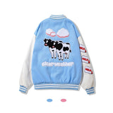 College Jacket Fall/Winter Jacket Men's Retro Baseball Cow Suit Loose Couple Coat
