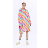 Hoodies Blankets Home Casual Wear Large Size Hooded Sweater Lazy Lambswool Double Layer
