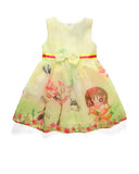 Girl Dress Summer Children's Bow Printed Princess Vest Dress