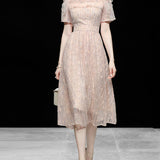 Marilyn Monroe Dress Summer Short Sleeve Lace Dress