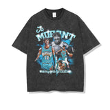 JA Morant Shirt -Ja Morant Printed Short Sleeve Loose Vintage Sport