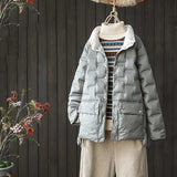 Women Winter Coats Puffer Jacket Down Coat Lightweight Down Jacket Female Autumn Winter White Duck Down Stand-up Collar Thermal Coat