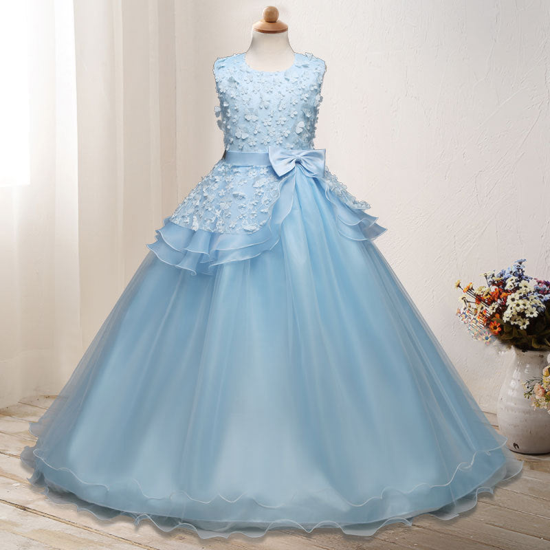 First Communion Dress Vestidos De Primera Comunion Lace Ball Gown Girl Party Princess Pageant Gown Wedding Dress
