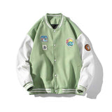 Yellow Varsity Jacket Autumn Men's Labeling Embroidered Coat Pilot Jacket Top