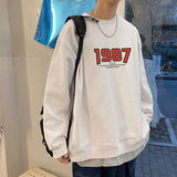 Men Sweatshirts Sweater Men's Autumn Loose Crew Neck Coat
