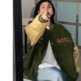 Baggy Jacket Embroidered Baseball Uniform Male Spring and Autumn Coat