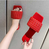 Women Open Toe Sands Flats Plus Size Square Toe Flat Bottom Flip Flops Fashion Casual Beach Shoes