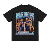 Stephen Curry Shirt Curry Printed Short-Sleeved T-shirt Heavy Cotton Distressed Vintage