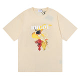 Rhude T Shirt Hip Hop Men and Women Couple Loose Casual