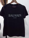 T Shirt Balmain Spring/Summer Letter Short Sleeve Cotton T-shirt