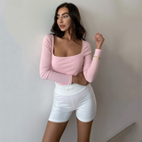 Maddy Euphoria Outfits Long Sleeve Threaded Jumpsuit Spring and Summer Women's Clothing