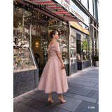 Women Lace Wedding Dress Multi-Color Lace off-Shoulder Swing Dress