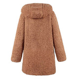 Women Winter Coats Women's Coat Lamb Wool Long Sleeve Hooded Jacket