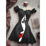 Skull Dress Skull Print Fashion Skirt Dress