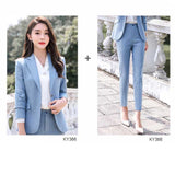 Women Autumn Uniform Designs Formal Style Office Lady Bussiness Attire Work Suit Pink Business Suit