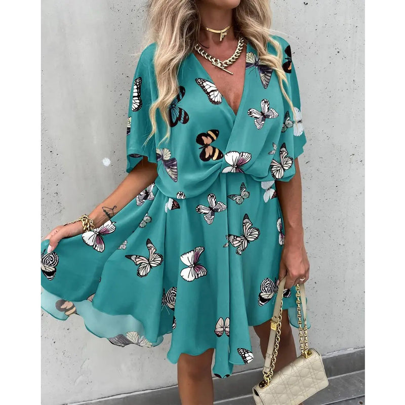 Nina Parker Graffiti Dress Loose Dress Casual Holiday Dress
