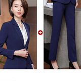 Women's Autumn Uniform Designs Formal Style Office Lady Bussiness Attire Work Suit Business Wear Formal Wear
