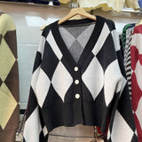 Preppy Aesthetic Sweater Vintage Fashion Autumn Knitted Coat