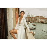 Bridesmaid Dress Vintage Sexy Solid Color Temperament Commute Long Dress White