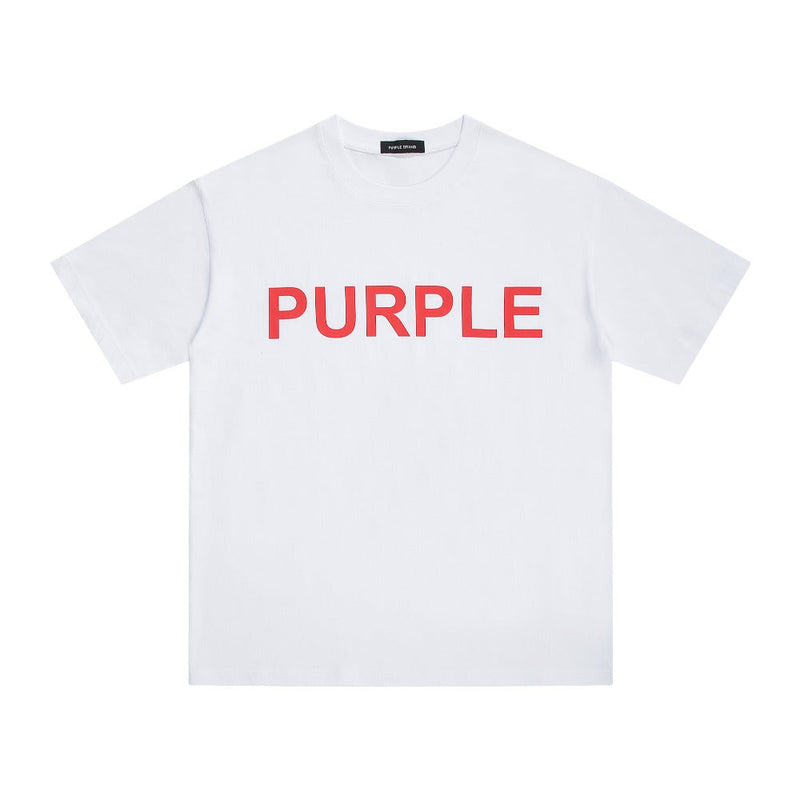 Purple Brand T Shirts Spring/Summer Letter Print Hip Hop Men's and Women's Loose Casual Short-Sleeved T-shirt