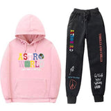 Travis Scott Astroworld Hoodie & Pant 2 Piece Set Printed Men and Women Fashion Casual Top