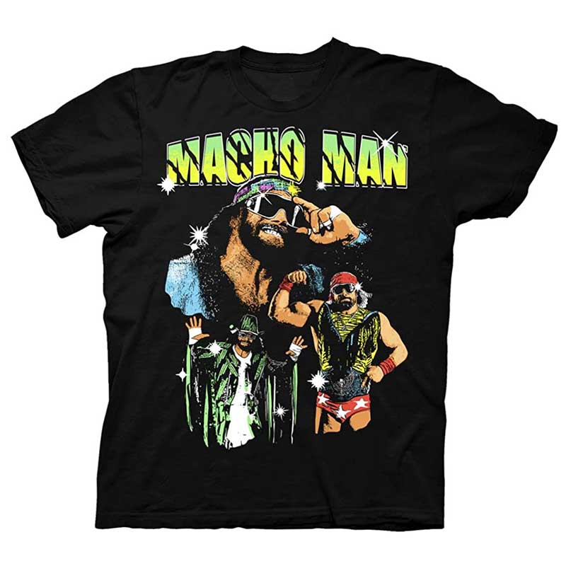 Macho Man Randy Savage Costume Printed Loose Large Size Short Sleeve T-Shirt