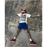 Saint Michael T Shirt Distressed Portrait Printing Short Sleeve Casual Pop T-shirt