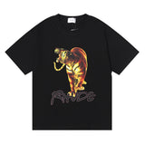 Rhude T Shirt Tiger HD Printed Heavy Weight Cotton Men and Women