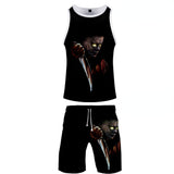 Michael Myers T Shirt Printed Beach Pants Short Sleeve T-shirt Casual