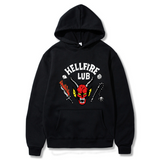 Stranger Things Hellfire Club Hoodie Printed Hoodie Fleece-Lined