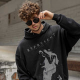 Present Thoroughbred Doberman Dog Print Hoodie Vintage Distressed Printed Hoodie Sweater for Men and Women
