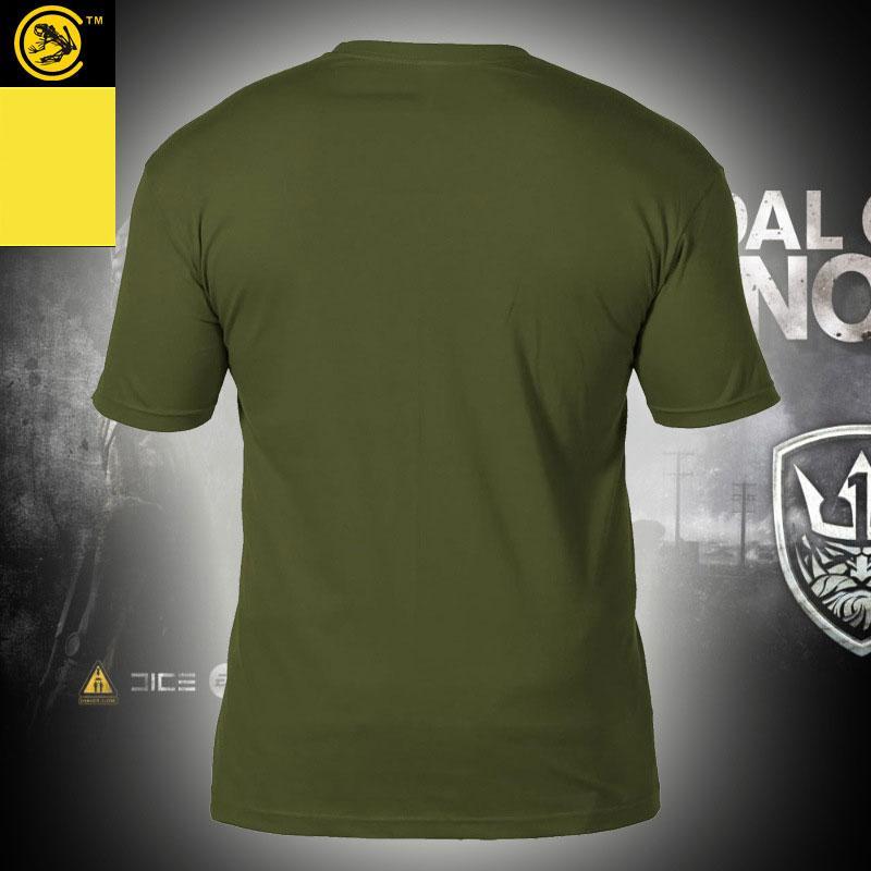 Tactics Style T Shirt For Men Cotton Crew Neck Print T-shirt Loose