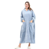 Hoodies Blankets Flannel Extended Version Lazy Blanket Large Pocket