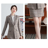 Women's Autumn Uniform Designs Formal Style Office Lady Bussiness Attire Work Suit Jacket Women's Suit