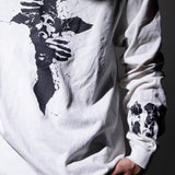 Saint Michael Hoodie Kapok Printed Distressed Hoodie Casual Loose