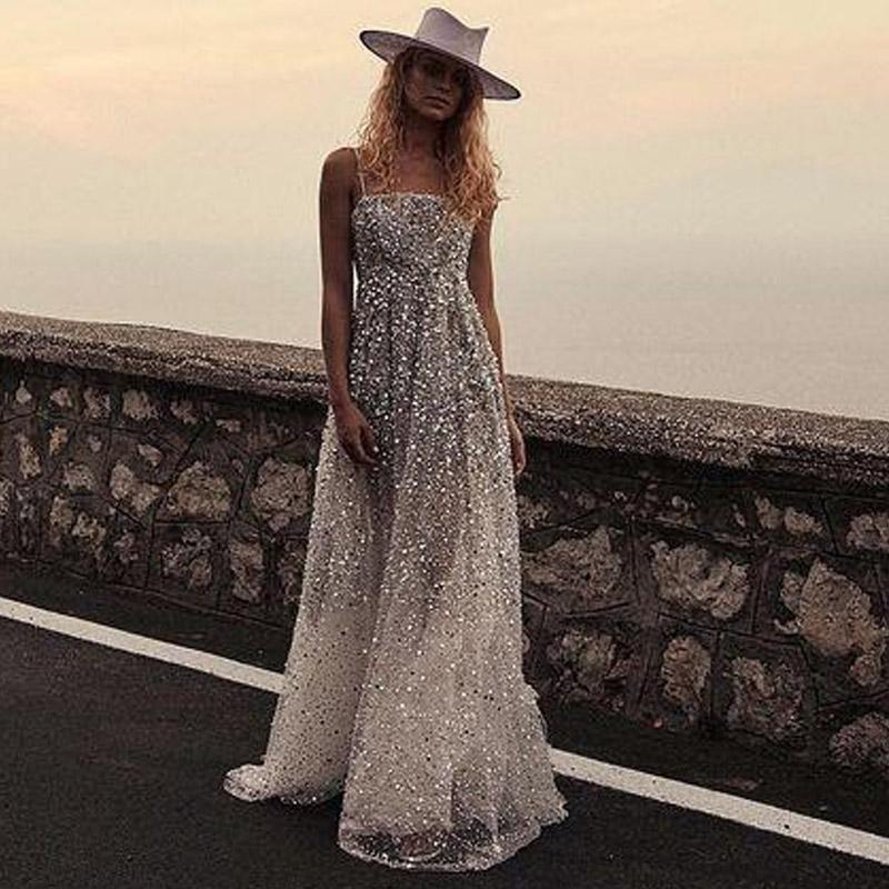 Sexy  Backless Bronzing Cottagecore Aesthetic Rhinestone Dresses