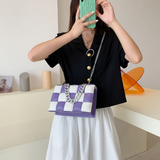 Sling Bags Woven Small Square Bag Summer Portable Women's Bag Chain Shoulder Bag