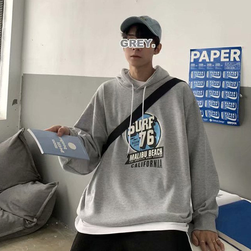 Men Sweatshirts Men's Hooded Spring and Autumn Coat Loose Top