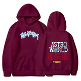 Travis Scott Astroworld Hoodie Hooded Fleece Casual Pullover