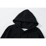 off Ow White Hooded Sweater Men and Women Couple Terry Thin Bottoming Shirt Coat Owt