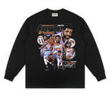 Kyrie Irving Shirt Kyrie Irving Printed Long-Sleeved T-shirt Cotton round Neck Sports